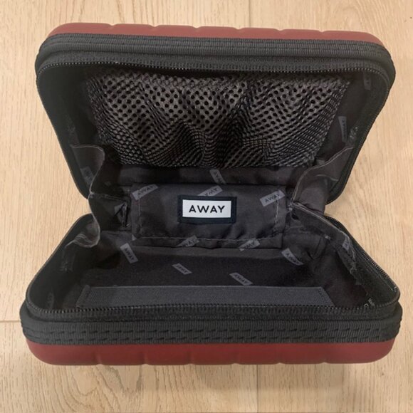 AWAY Travel Mini Luggage Hardshell Toiletry Case - Burgandy "Brick" - Picture 6 of 14